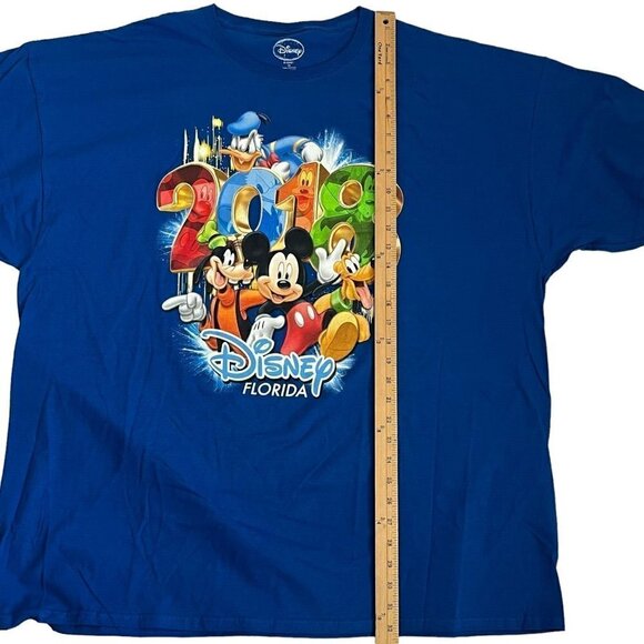 Disney Character Florida Graphic T-Shirt Blue 3X Mickey Donald Goofy Pluto 2018 - Picture 6 of 6